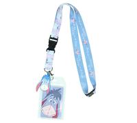 Disney Winnie The Pooh Eeyore See The Good Breakaway Lanyard ID Badge Holder with 2"""" Rubber Charm