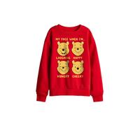 Disney Winnie The Pooh Faces Kids Sweatshirt, Red | Size: 5-6 Years Disney Red 5-6 Years
