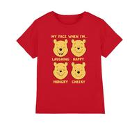 Disney Winnie The Pooh Faces Kids T Shirt, Red, 5-6