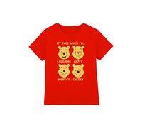 Disney Winnie The Pooh Faces Kids T Shirt, Red, 5-6