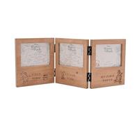 Disney Winnie The Pooh Folding Multi Aperture Baby Scan Frame - Wooden Tri-Fold Photo Frame for Ultrasound & Newborn Photos - Classic Pooh Nursery Keepsake - New Parents/Baby Shower