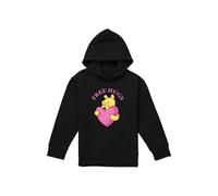 Disney Winnie The Pooh Free Hugs Valentine'S Day Youth Kids Pull-Over Hoodie, Black | Size: 7-8 Years Disney Black 7-8 Years