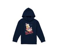 Disney Winnie The Pooh Have A Very Merry Christmas Youth Kids Pull-Over Hoodie, Navy | Size: 12-13 Years Disney Navy 12-13 Years