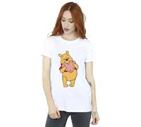 Disney Winnie The Pooh Heart Eyes Cotton Boyfriend T-Shirt In White White XXL