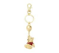 Disney Winnie the Pooh Keychain Bag Charm, Enamel Balloon Gold Tone
