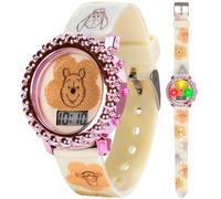 Disney Winnie the Pooh Kids LCD Watch with LED Light Show & Silicone Strap