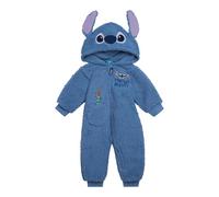 Disney Winnie the Pooh Mickey Mouse Lilo & Stitch Jack Skellington Monsters Inc Baby Zipper Jumpsuit, Blue, Stitch, 0-3 Months