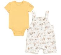 Disney Winnie the Pooh Mickey Mouse Minnie Mouse Newborn to Baby Boy Short Jumpsuit and Outfit Set, Winnie the Pooh / Orange, Recién Nacido