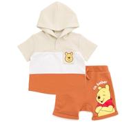Disney Winnie the Pooh Newborn Baby Boys Pullover Hoodie and French Terry Shorts Orange Winnie The Pooh 6-9 Months