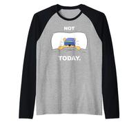 Disney Winnie the Pooh "Not Today" Funny Staying in Bed Raglan Baseball Tee