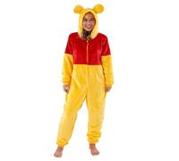 Disney Winnie the Pooh Onesie for Women | Winnie The Pooh Costumes | Womens Fleece Pyjamas | Yellow | Medium