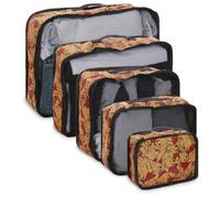 Disney Winnie the Pooh Packing Cubes - Minnie Mickey Stitch, Princess Cinderella 5 Piece Packing Cubes Compression - Travel Essential Accessories - Lu
