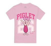Disney Winnie The Pooh Piglet Collegic 1926 Unisex T Shirt, Pink, Medium