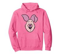Disney Winnie the Pooh Piglet Happy Big Face Costume Pullover Hoodie, Adult Unisex, Bright Pink, Large
