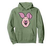 Disney Winnie the Pooh Piglet Happy Big Face Costume Pullover Hoodie, Adult Unisex, Sage Green, Medium