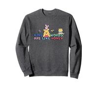 Disney Winnie the Pooh & Piglet Kind Words Are Like Honey Sweatshirt, Adult Unisex, Dark Heather Grey, Medium
