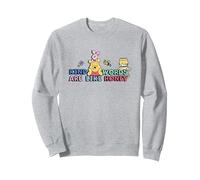 Disney Winnie the Pooh & Piglet Kind Words Are Like Honey Sweatshirt, Adult Unisex, Heather Grey, Medium