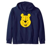Disney Winnie The Pooh Pooh Bear Large Face Zip Hoodie