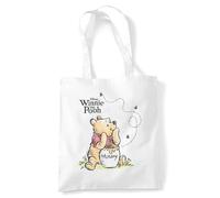 Disney Winnie The Pooh Pooh Hunny Poster Grocery Travel Reusable Tote Bag, White