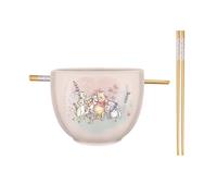 Silver Buffalo Disney Winnie The Pooh Storybook 20-Ounce Ceramic Ramen Bowl and Chopstick Set