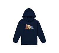 Disney Winnie The Pooh Tigger, Piglet, Eeyore Christmas Santa Hats Youth Kids Pull-Over Hoodie, Navy | Size: 7-8 Years Disney Navy 7-8 Years