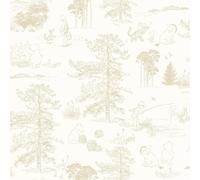 Disney Winnie The Pooh Toile Beige Peel Stick Wallpaper by RoomMates RMK12622RL