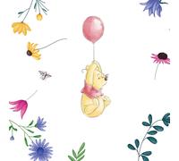 Disney Winnie the Pooh Wallpaper Roll 53cm x 10m yellow white summer pastel