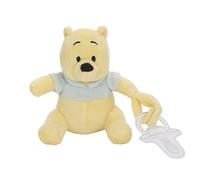 Disney Winnie The Pooh Yellow and Aqua Plush Buddy Pacifier Holder