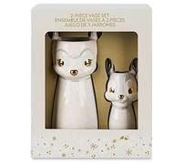 Disney Winter White 2 Piece Vase Set Bambi and Thumper