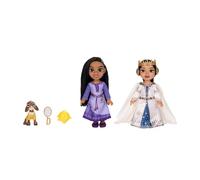 Disney Wish 6" / 15cm Asha, Queen Amaya Petite Fashion Doll Gift Set. Includes Valentino and Star Friends and Mirror Accessories for Girls Aged 3+