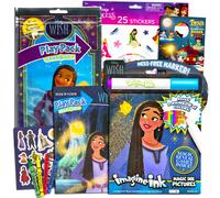 Disney Wish Coloring and Activity Books - Bundle with Wish Imagine Ink Coloring Book Play Pack Stickers More | Disney Wish Coloring Book Set for Kids