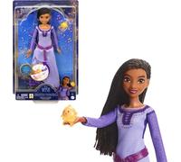 Disney Wish Singing Asha of Rosas Fashion Doll & Star Figure, Posable with Removable Outfit, Sings “This Wish” in English, HPX26
