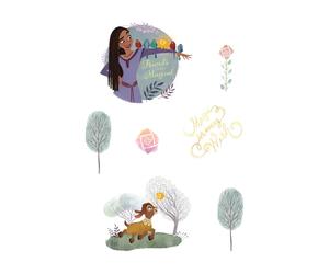 Disney Wish Wall STICKERS SET girls bedroom decals Magic in every Wish 50x70 cm