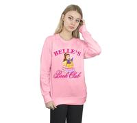 Disney Women Belle Book Club Sweatshirt Baby Pink Small
