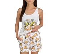 DISNEY women’s pyjamas, a two-piece summer pyjama set with straps, 100% cotton OEKO-TEX (UK, Alpha, L, Regular, Regular, DISNEY Bambi)