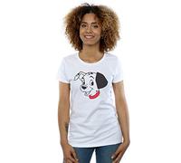 Disney Women's 101 Dalmatians Dalmatian Head T-Shirt White Large
