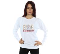 Disney Women's 101 Dalmatians Puppy Hug Sweatshirt in White | Size: Medium Disney White M