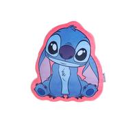 Disney Stitch 3D Plush Pillow Cushion for Sofa or Bed, Cute Kids Cuddle Cushion Soft Plushie Bedroom Accessories, Stitch Gifts for Kids (Blue/Pink Stitch, L35 x W33)