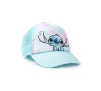Disney Lilo & Stitch Girls Adjustable Baseball Cap in Light Blue | Casual Wear Hat with Stitch Graphic | Stitch Merch | Mesh Rear Sun Protection | Curved Peak Cap Character Accessory for Kids