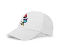 Disney Women's Adult Trucker Hat, Minnie Mouse Mesh Snapback Baseball Cap, White, One Size