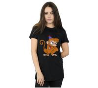 Disney Women's Aladdin Angry Abu Cotton Boyfriend T-Shirt in Black | Size: Medium Disney Black M