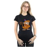 Disney Women's Aladdin Angry Abu Cotton T-Shirt in Black | Size: Medium Disney Black M
