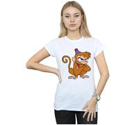 Disney Women's Aladdin Angry Abu Cotton T-Shirt in White | Size: Medium Disney White M