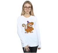 Disney Women's Aladdin Angry Abu Sweatshirt in White | Size: 2XL Disney White 2XL