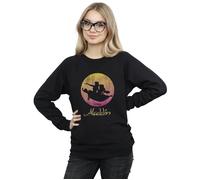 Disney Women's Aladdin Flying Sunset Sweatshirt in Black | Size: Medium Disney Black M