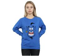 Disney Women's Aladdin Genie Face Sweatshirt in Blue | Size: Large Disney Blue L