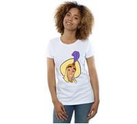 Disney Women's Aladdin Prince Ali Face Cotton T-Shirt in White | Size: 2XL Disney White 2XL
