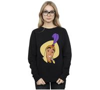 Disney Women's Aladdin Prince Ali Face Sweatshirt in Black | Size: 2XL Disney Black 2XL