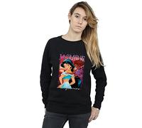 Disney Women's Aladdin Princess Jasmine Montage Sweatshirt Black Medium