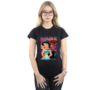 Disney Women's Aladdin Princess Jasmine Montage T-Shirt Black Medium